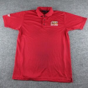 Raising Cane's Polo Shirt Mens S Red Short Sleeve Work Uniform One Love Logo